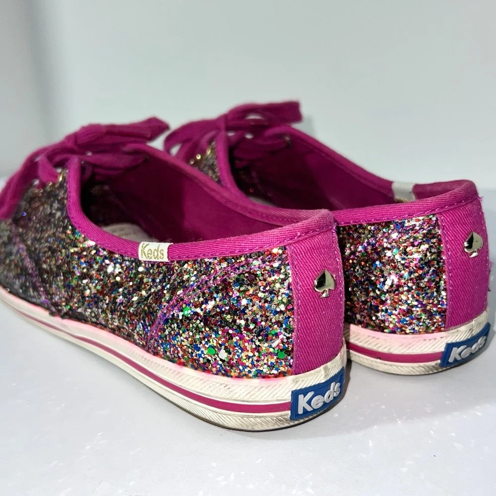 Kate Spade New York Champion Magenta Glitter Sneakers Keds sz 7‎